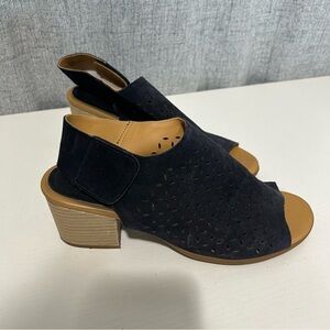 Kork Ease Cayleigh Perforated Leather Block Heel​​​​